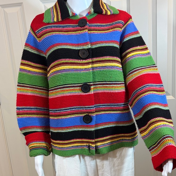 Liz Claiborne Sweaters - Liz Claiborne Multicolor Striped cardigan Jacket